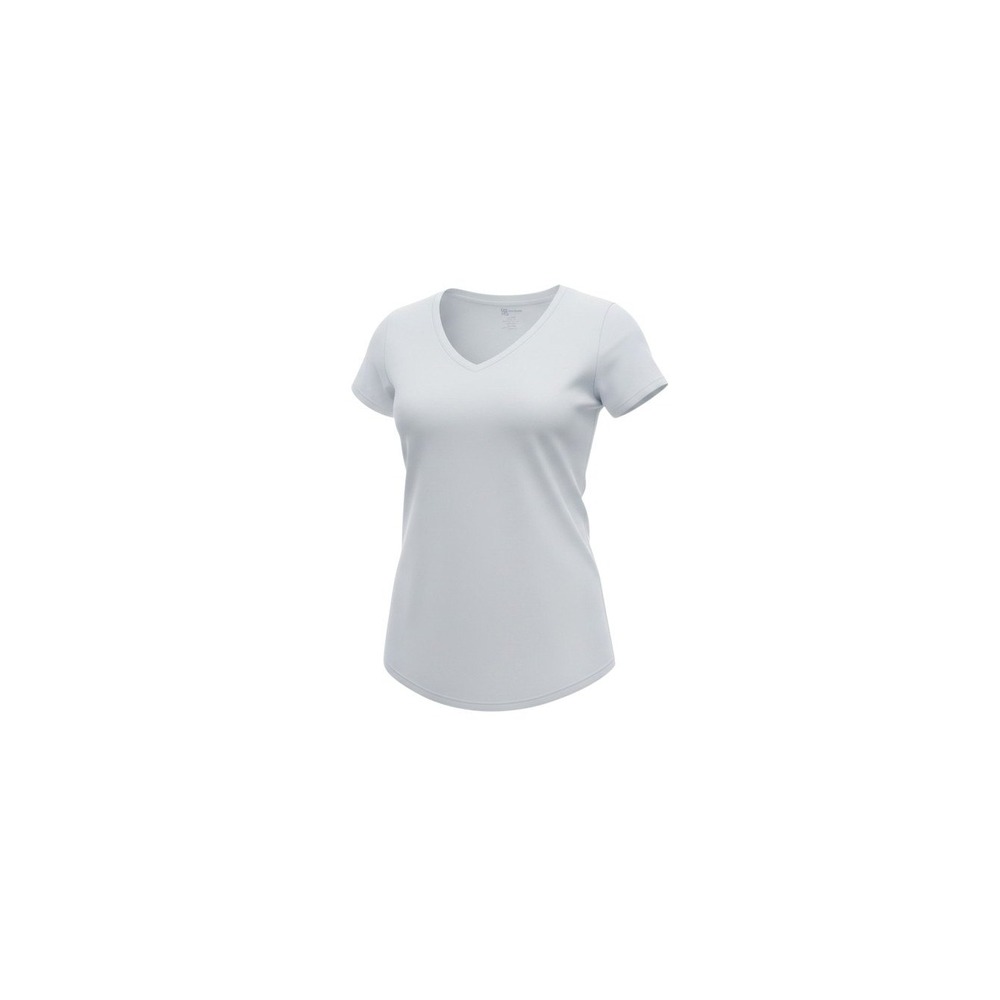 No Boundaries V-Neck Tee Juniors Large 11-13 White Short Sleeve Curved Hem